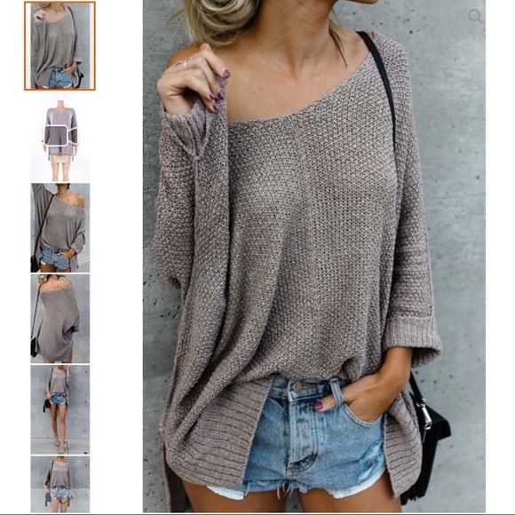 Tops - Off Shoulder Batwing Sleeves Casual Sweater Top